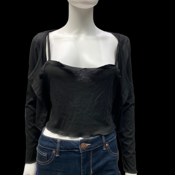 Nordstrom BP Cropped Cardigan & Camisole Set - Picture 4 of 4